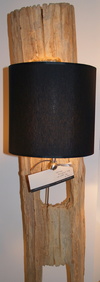 vloerlamp model Heining met zwarte kap